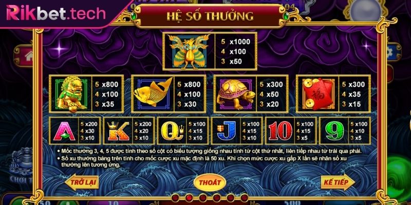 Kho Tàng Ngũ Long Rikbet - Tham Gia Săn Hũ Mọi Lúc Mọi Nơi 2 Hướng dẫn luật chơi Kho Tàng Ngũ Long Rikbet